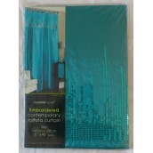 Teal Tab Top Embroidered Curtain Panel 57x90 145x228cm only €10.95!