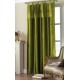 Olive Green Tab Top Embroidered Curtain panel