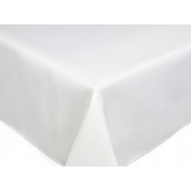 White Round & Rectangulare Fabric Tablecloths