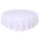 White Round & Rectangulare Fabric Tablecloths