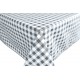 Grey Dark Checkers Oilclothes PVC Tableclothes