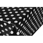 Black Polka Dot Oilcloths PVC Tablecloths